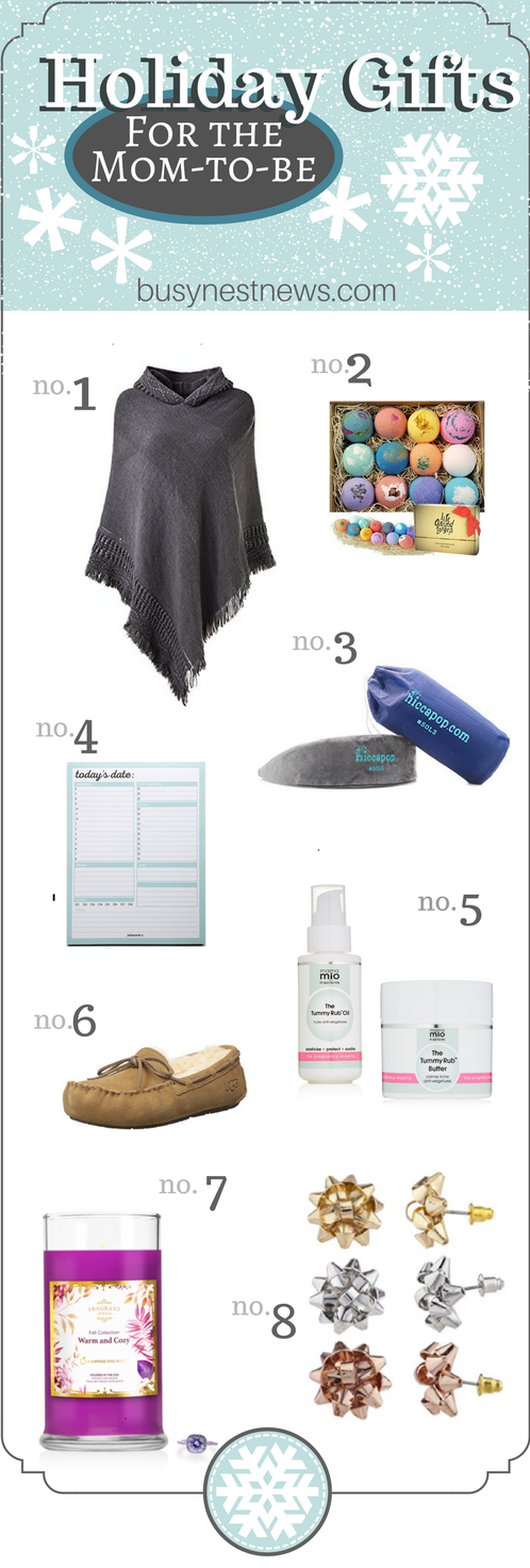 Great list!  8 gifts for the mom-to-be at BusyNestNews.com