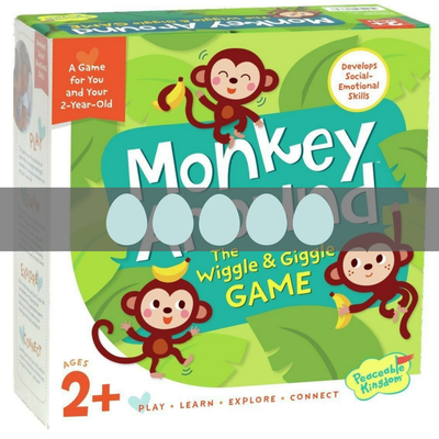Monkey Around board game for toddlers on BusyNestNews.com