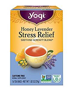 I am a tea hoarder. This Yogi Tea Honey Lavender Stress Relief Blend is one I bulk order.