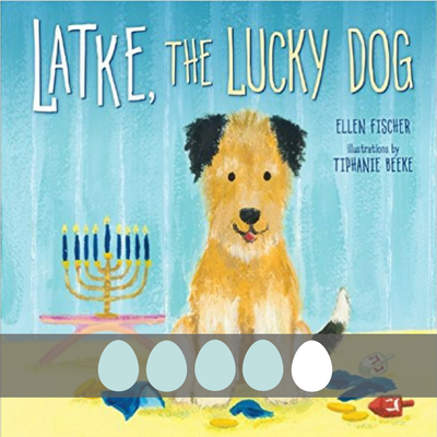 Latke, the Lucky Dog from Chanukah Favorites - BusyNestNews.com