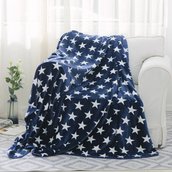 HollyHOME Flannel Fleece Thermal Decorative Stars Blanket featured in Busy Nest New's 11 Must Haves For an Outer Space Themed Nursery