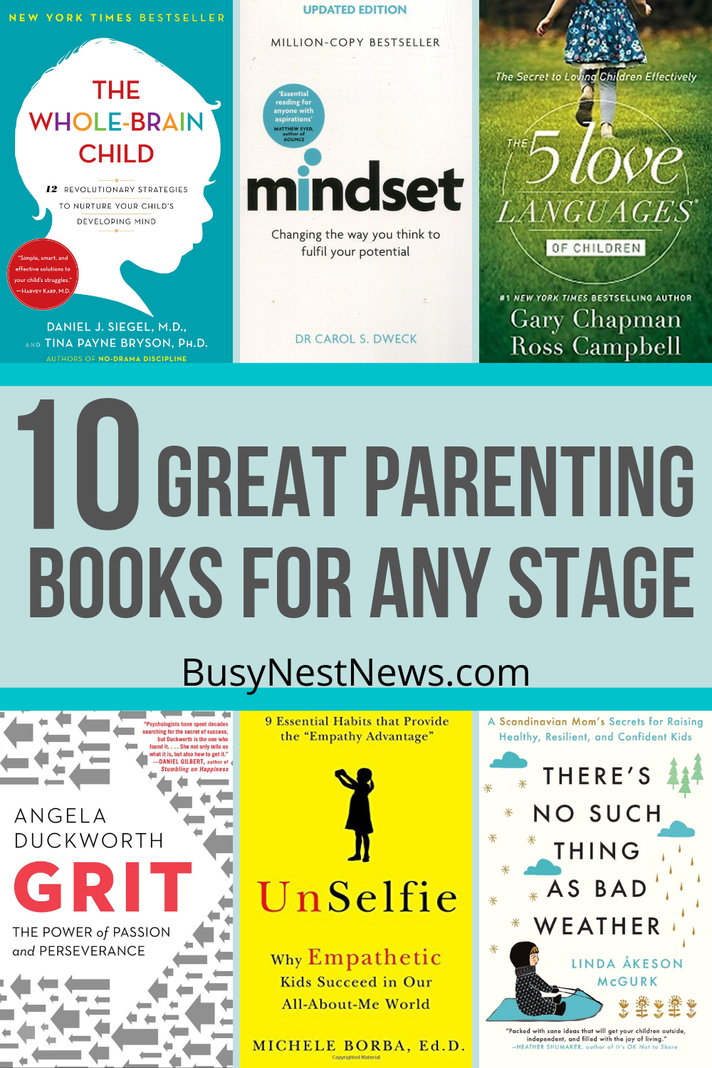 A printable list of 10 excellent parenting books for all stages